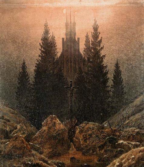 Friedrich Johann Overbeck The Cross in the Mountains Germany oil painting art
